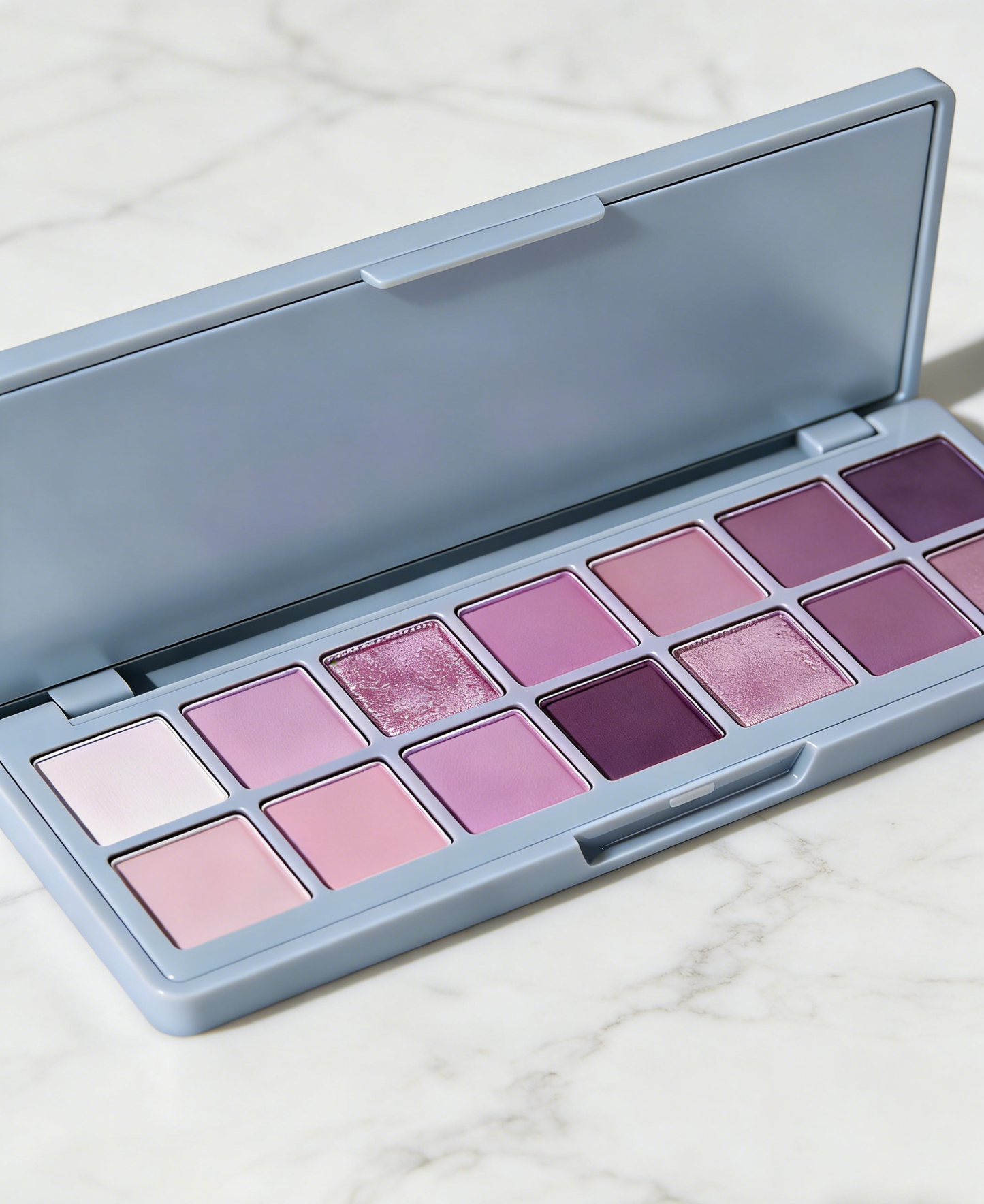 Multi-texture eyeshadow palette, warm brown / pink-purple / cool tones, long-lasting and crease-resistant