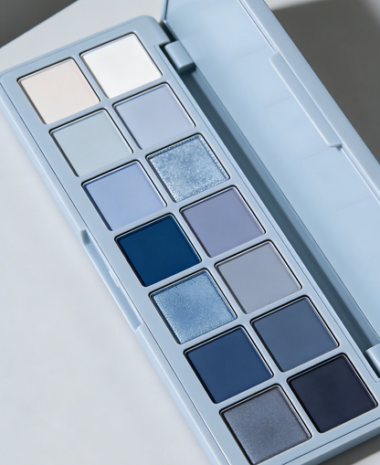 Multi-texture eyeshadow palette, warm brown / pink-purple / cool tones, long-lasting and crease-resistant
