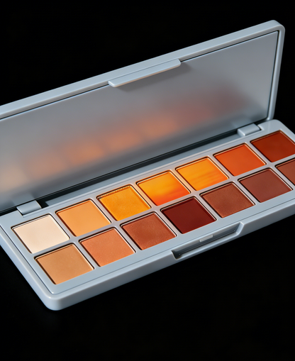 Multi-texture eyeshadow palette, warm brown / pink-purple / cool tones, long-lasting and crease-resistant